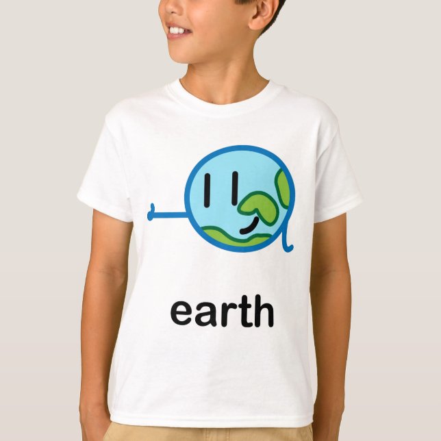 T-shirt Notre Système Solaire Gros - Terre (Devant)
