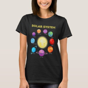 T-shirt Notre système solaire Science Education Hommes Fem