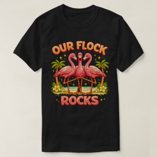 T-shirt Notre troupe assure un Flamant Rose mignon