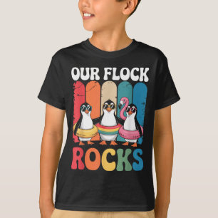 T-shirt Notre troupe est géniale Famille de manchots migno
