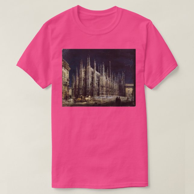 T-shirt Notturno di Piazza del Duomo a Milano par Angelo I (Design devant)