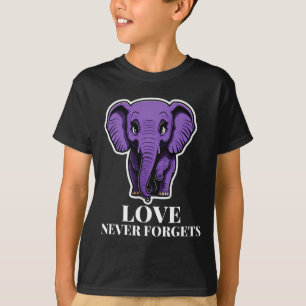 T-shirt N'oublie jamais l'éléphant pour la femme Alzheimer