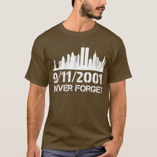 T-shirt N'oubliez jamais 911 20e anniversaire mémorial du 
