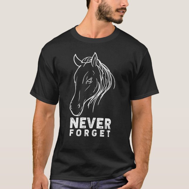 T-SHIRT N'OUBLIEZ JAMAIS LES CHEVAUX (Devant)