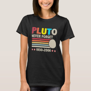 T-shirt N'oubliez jamais Pluto 1930 2006 Retro Space Scien