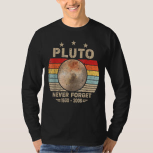 T-shirt N'oubliez jamais Pluto Retro Nerdy Astronomie Spac