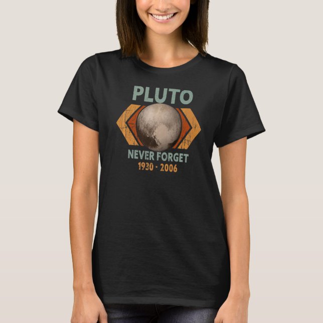 T-shirt N'oubliez jamais Pluto Retro Style Space 11 (Devant)
