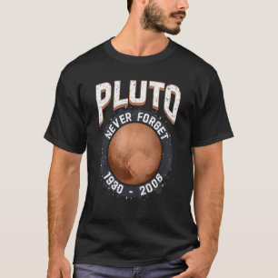 T-shirt N'oubliez jamais Pluto Retro Vintage Funny Space S