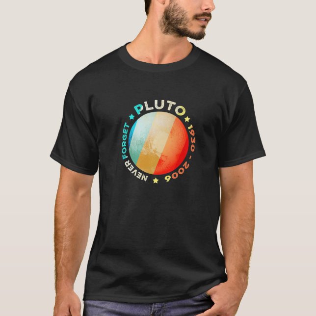 T-shirt N'Oubliez Jamais Pluton S Funny Retro Planet Space (Devant)