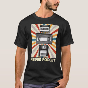 T-shirt N'Oubliez Jamais Tee Funny Videocassette Disquette