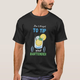 T-shirt N'oubliez pas de pourboire Citron Cocktail Bar W