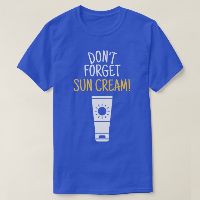 T-shirt N'oubliez pas Sun Cream Uv Awareness Uv Safety 4 (Design devant)