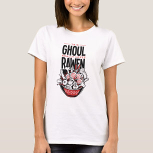 T-Shirt Nouilles Crues Halloween Effrayant