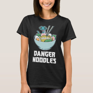 T-shirt Nouilles Danger, Serpent Kawaii Anime Amusant Rame