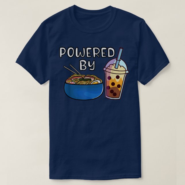 T-shirt Nouilles Ramen Bubble Thé Tapioca Lait Kawaii Boba (Design devant)