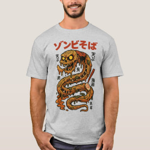 T-shirt Nouilles Soba Zombie - Serpe d'horreur japonaise D