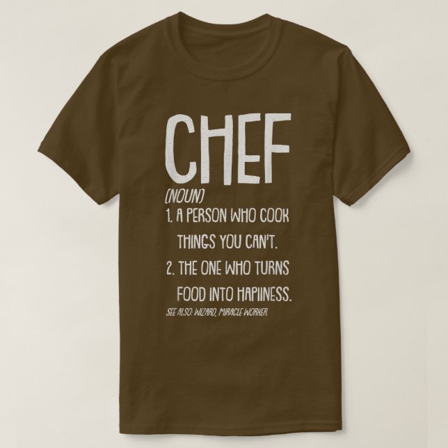 T-shirt Noun Chef Funny Sous Master Chef de la direction C (Design devant)