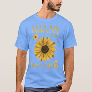 T-shirt Nounou de la fille anniversaire tournesol famille