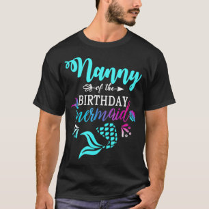 T-shirt Nounou De La Sirène D'Anniversaire Correspondant F