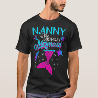 T-shirt Nounou De La Sirène D'Anniversaire Correspondant F