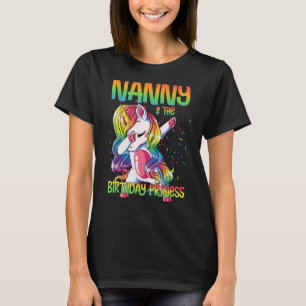 T-shirt Nounou De L'Anniversaire Princesse Dabbing Unicorn