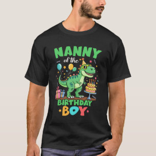 T-shirt Nounou du garçon du T Rex anniversaire Famille Din