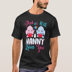 T-shirt Nounou Rose Ou Bleue Vous Aime Eléphants Bébé Genr