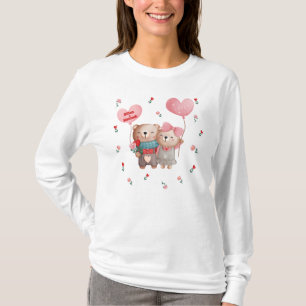 T-shirt Nounours amoureux Valentine's