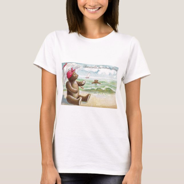 T-shirt Nounours au rivage (Devant)