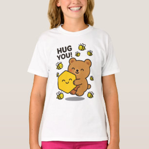 T-shirt Nounours d'ours mielleux Conception d'amour d'ab