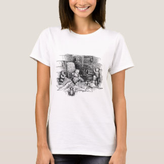 T-shirt Nounours lisant dans la bibliothèque