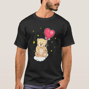 T-shirt Nounours Ours Sur Nuage Étoiles Cœur Ballon Ours e