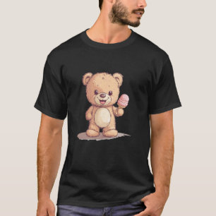 T-shirt Nounours Teddy Bear profitant d'une pause glace d'