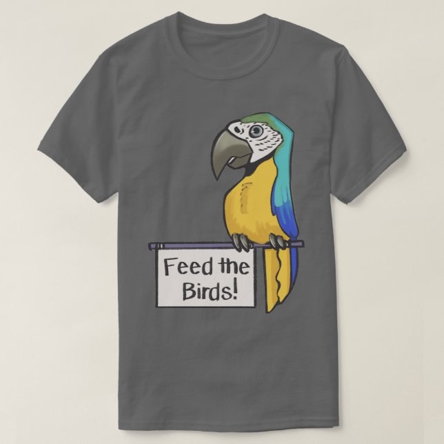 T-shirt Nourrir les oiseaux (Design devant)