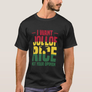 T-shirt Nourriture Africaine Cuisine Ghanéenne J'adore Le