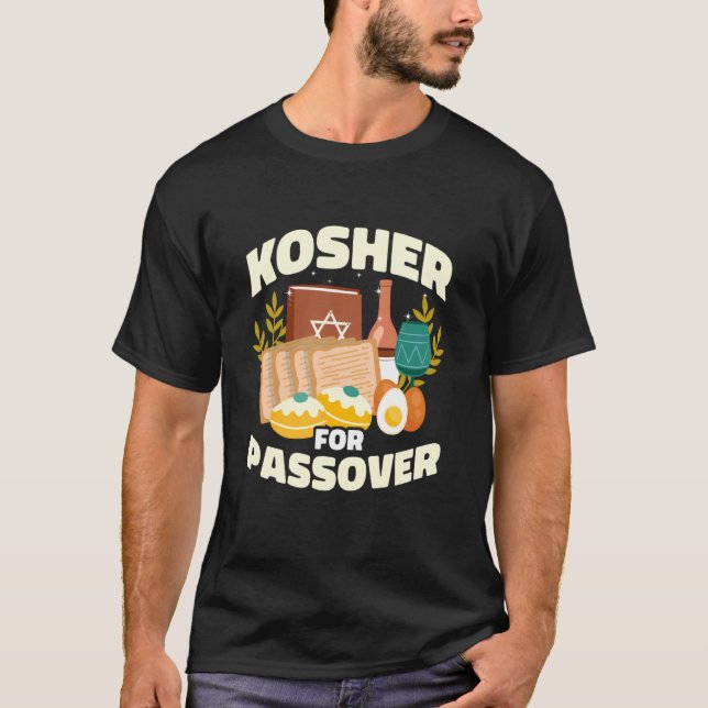 T-shirt Nourriture casher pour la fête juive de Pâque (Devant)