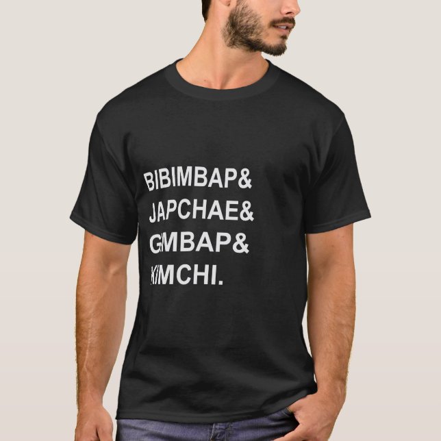T-shirt Nourriture coréenne (Devant)
