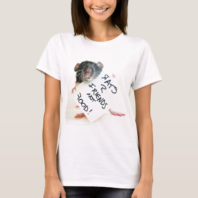 T-shirt Nourriture d'amis des rats R pas (Devant)