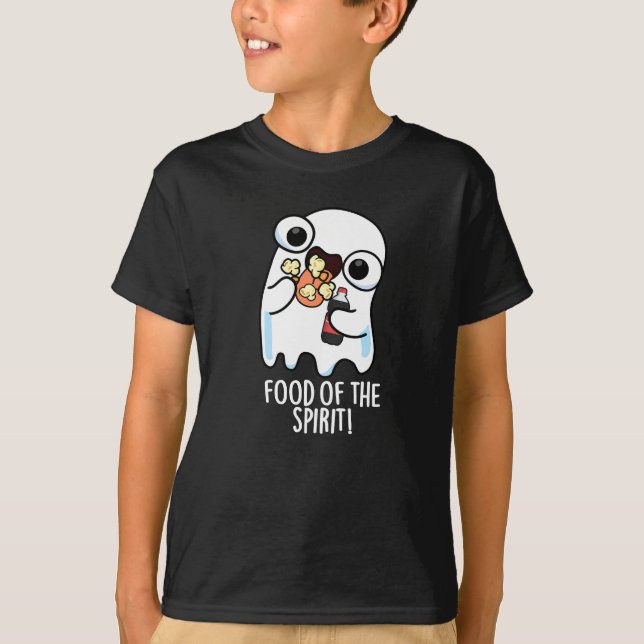 T-shirt Nourriture De L'Esprit Blague De Fantôme Drôle Fon (Devant)