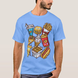 T-shirt Nourriture de mauvaise qualité Aliments malsains N