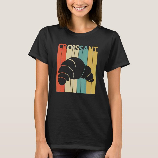 T-shirt Nourriture de petit déjeuner au croissant (Devant)