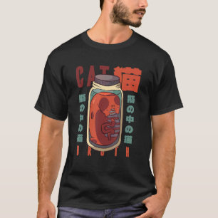 T-shirt Nourriture de réconfort Délice de chat dans des po