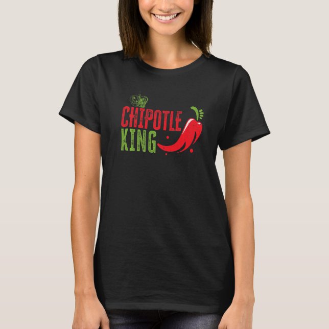 T-shirt Nourriture Épicée Saveur Chipotle King Chili (Devant)