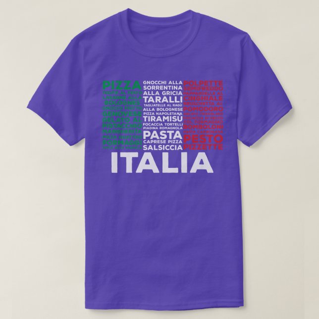T-shirt Nourriture italienne Drapeau Italie Pasta Love Ita (Design devant)