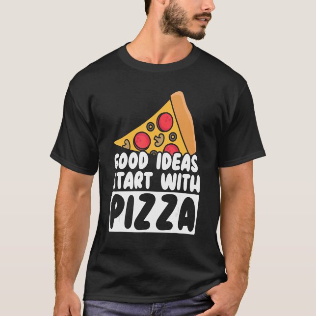 T-shirt Nourriture italienne Pizza (Devant)
