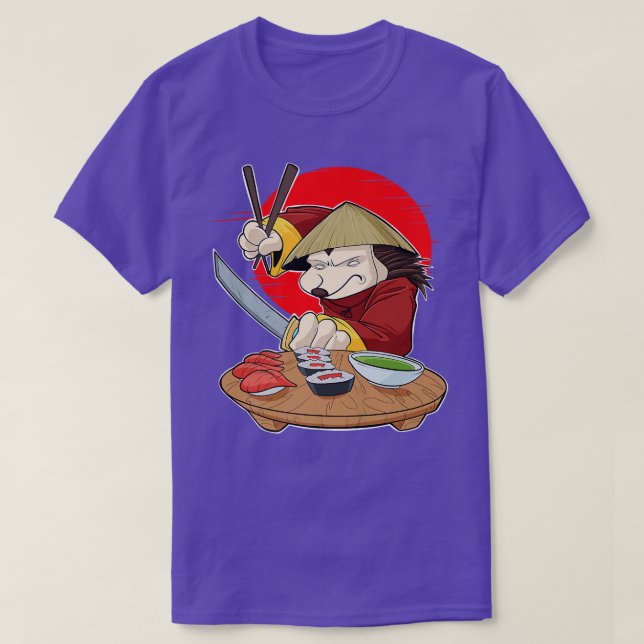 T-shirt Nourriture japonaise I Maki Lover I Samurai Sushi  (Design devant)