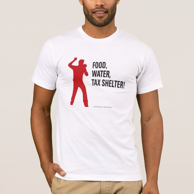 T-shirt Nourriture, l'eau, abri fiscal ! (Devant)