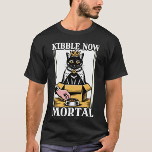 T-shirt Nourriture Maintenant Chat Mortel Dans Bol De Nour