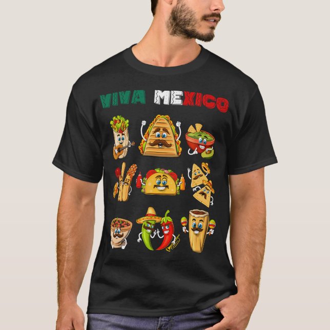 T-shirt Nourriture Mexicaine (Devant)