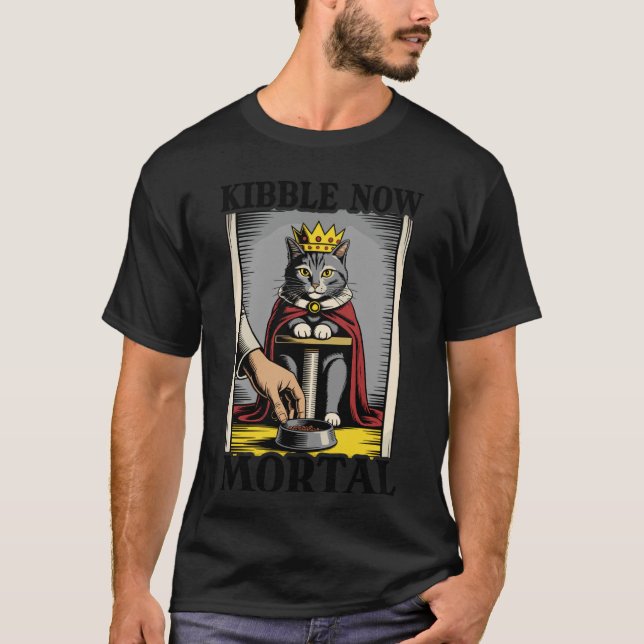 T-shirt Nourriture pour chat maintenant amateur de chat mo (Devant)